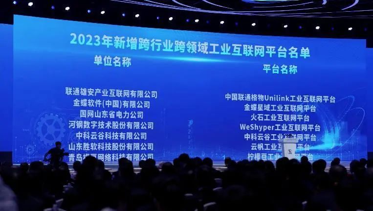 中国联通格物Unilink工业互联网平台入选2023年新增“双跨”平台名单